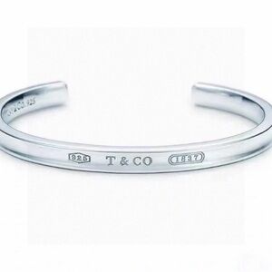 Tiffany & Co. Sterling Silver T & CO Engraved Cuff - Silver